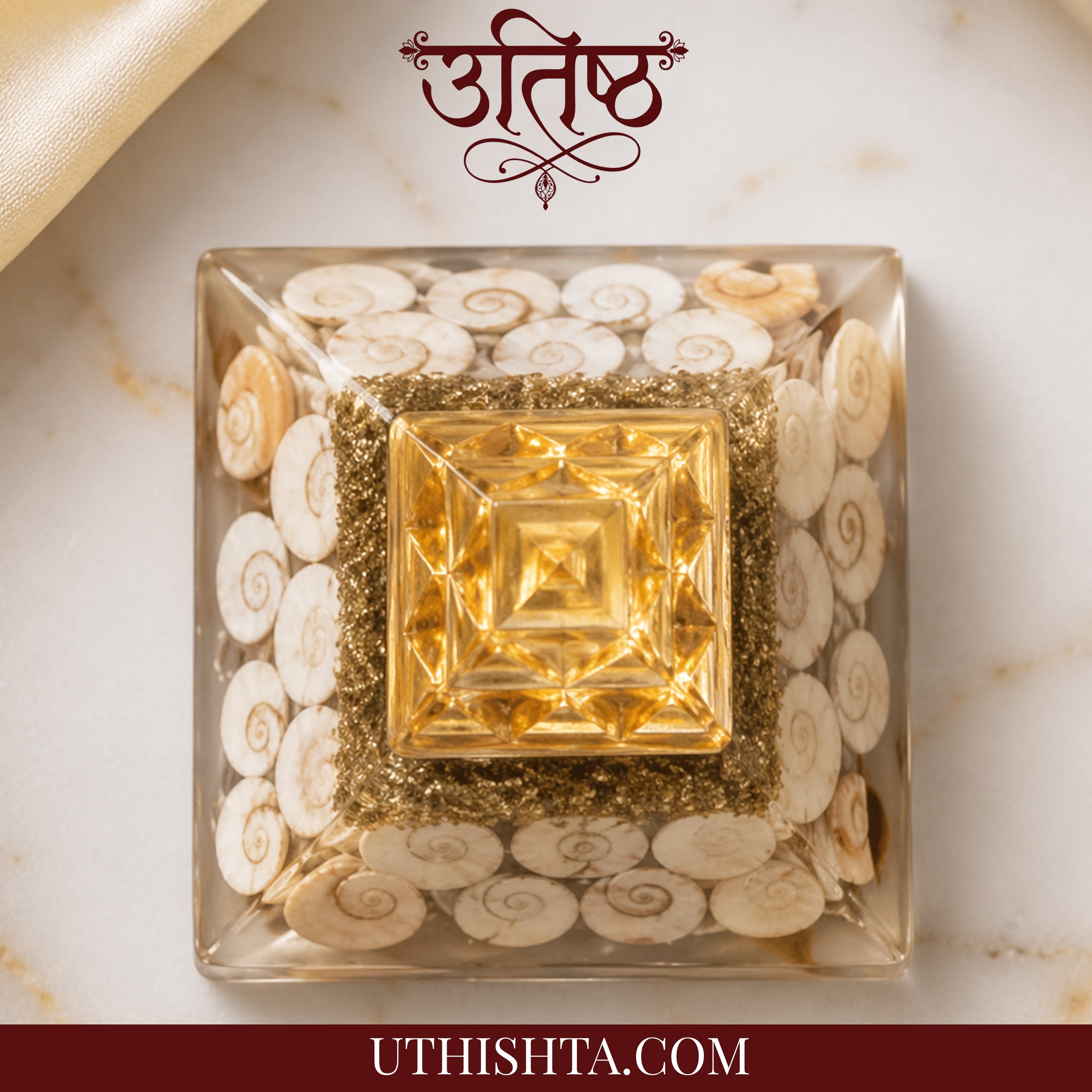 Rudraksha Energy Orgonite Pyramid
