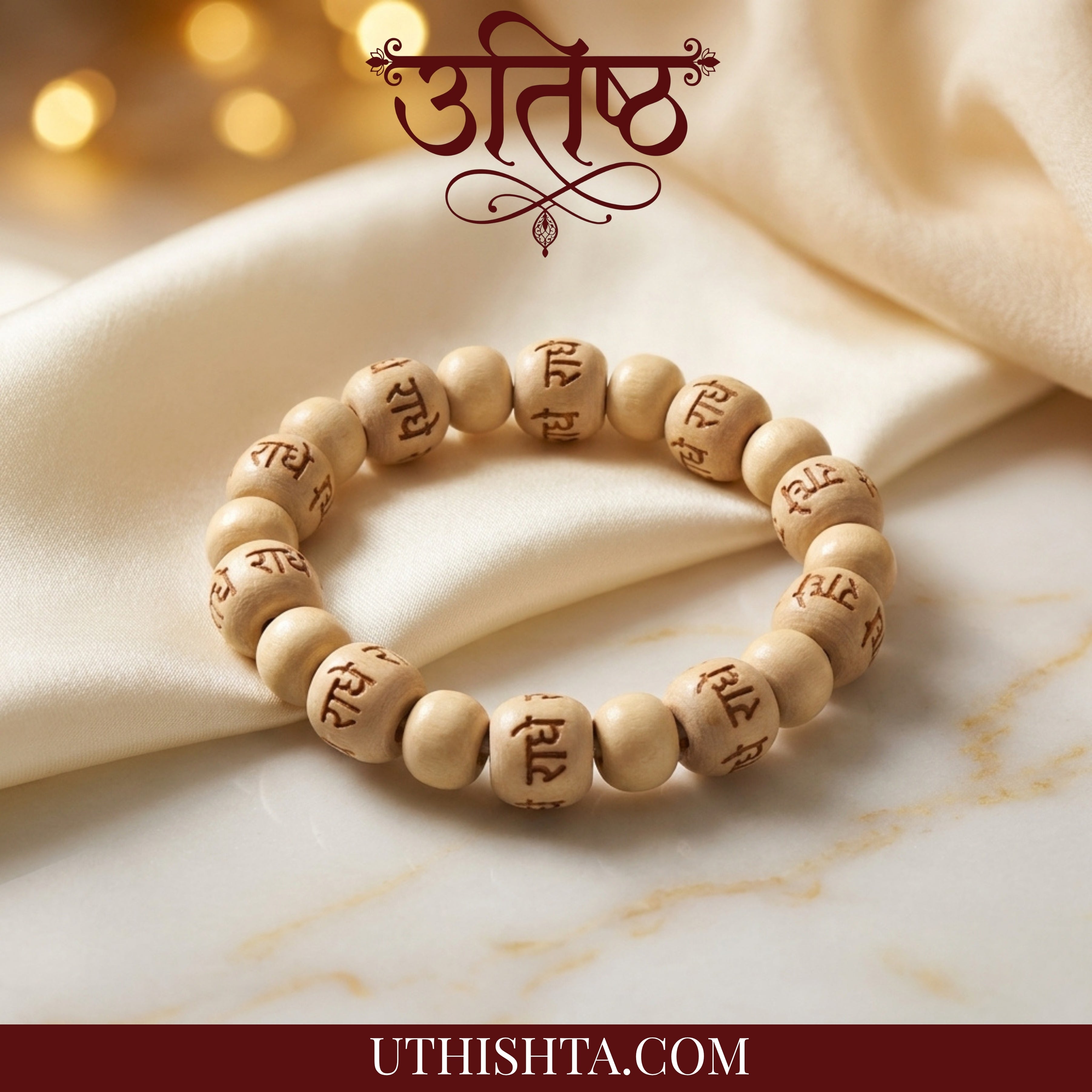 White Creamy RADHE-RADHE Hand Bracelet