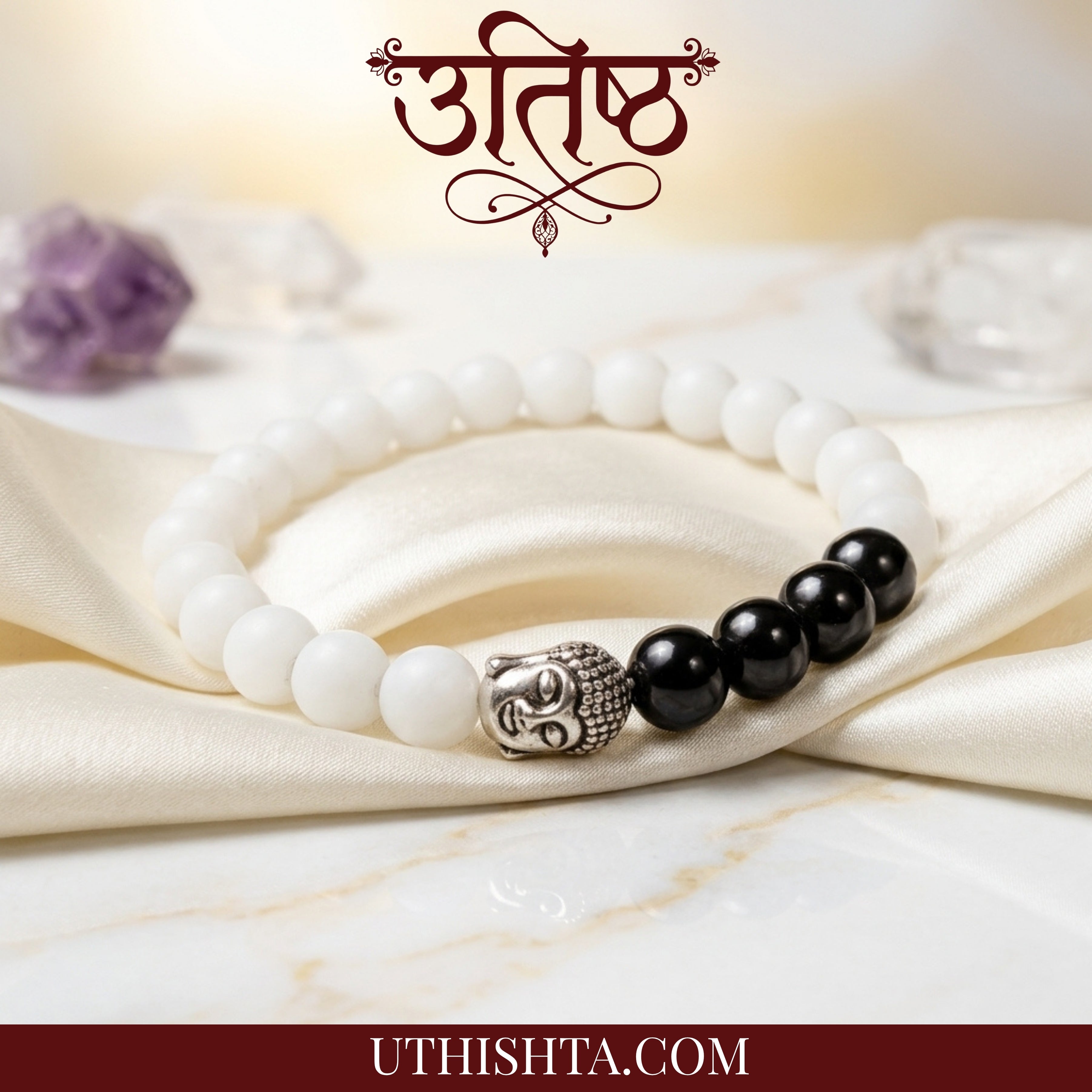 White Buddha Bracelet