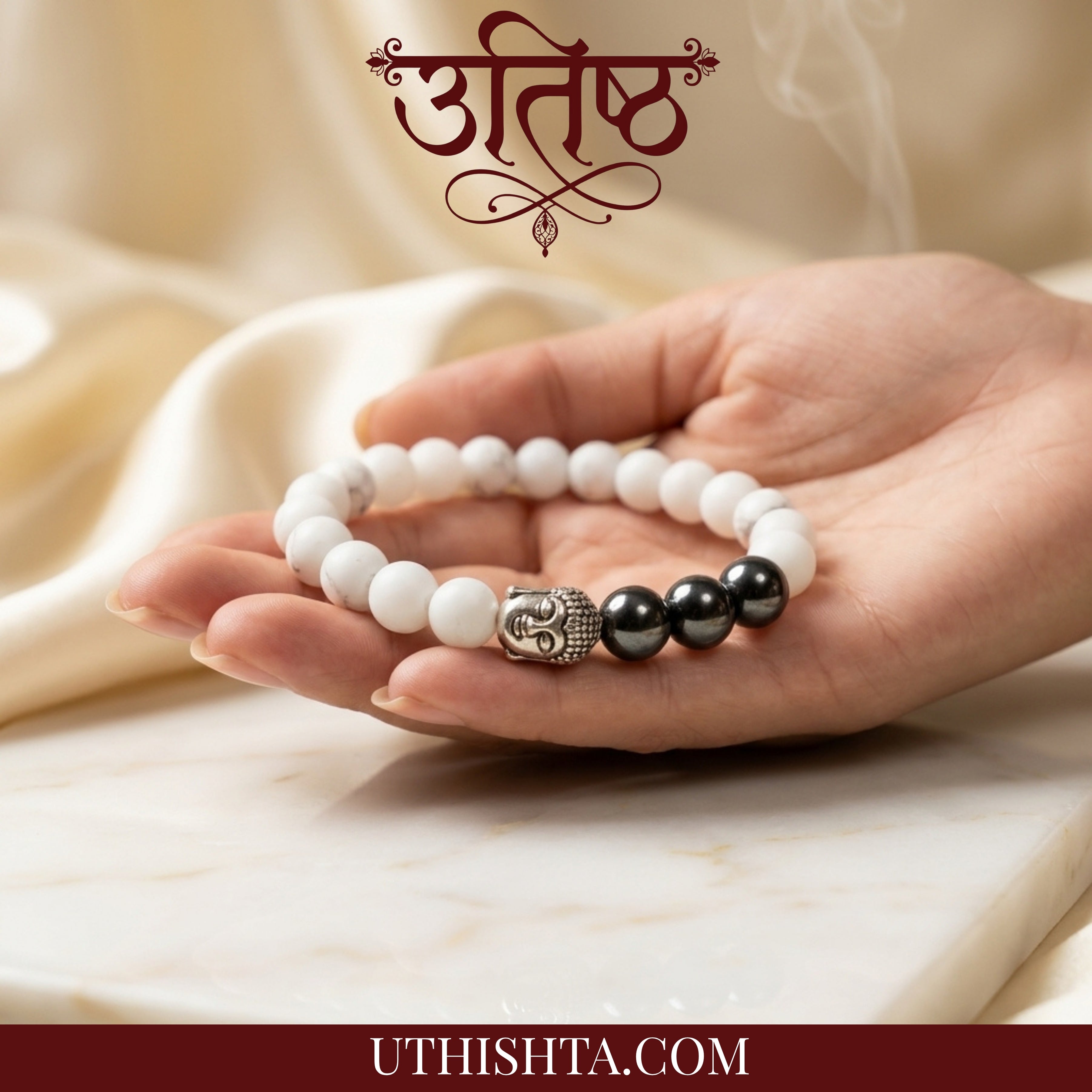 White Buddha Bracelet