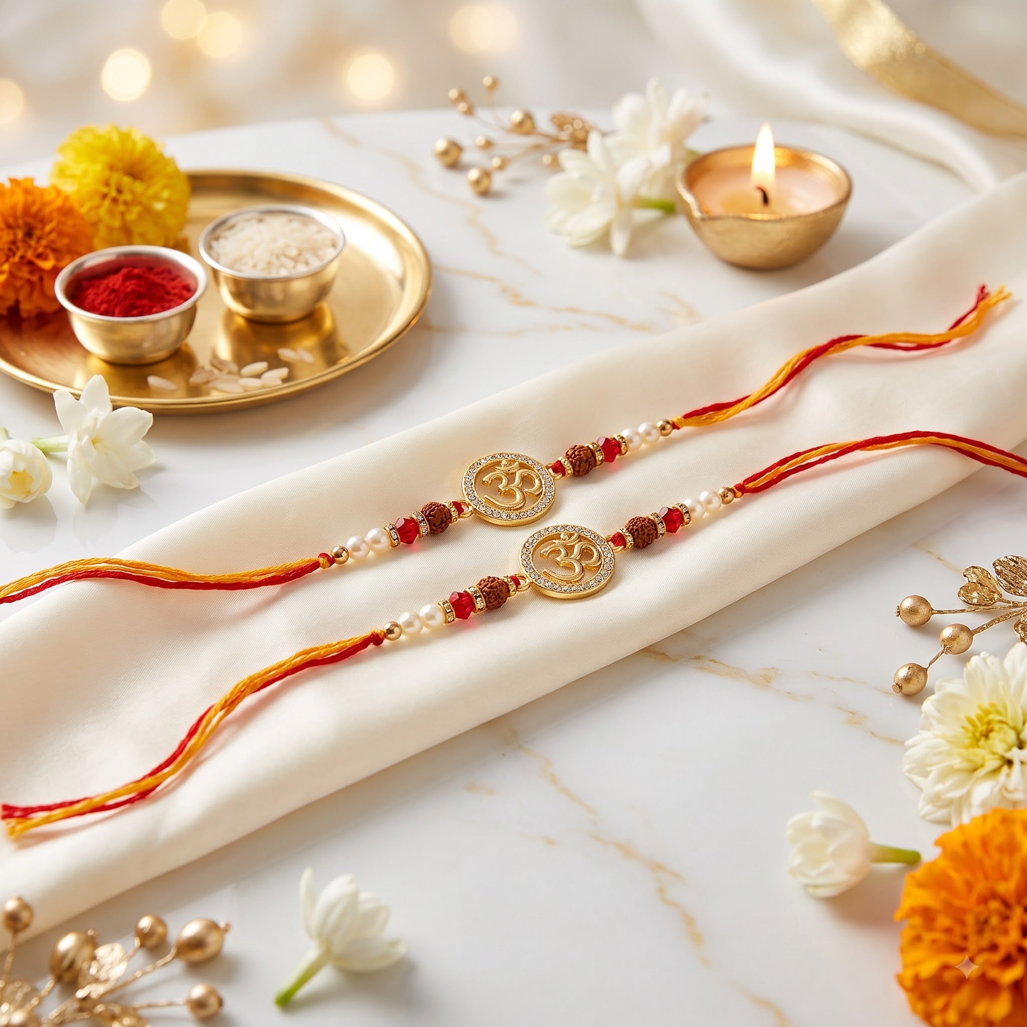 ⁠Om and mini Rudraksh Rakh