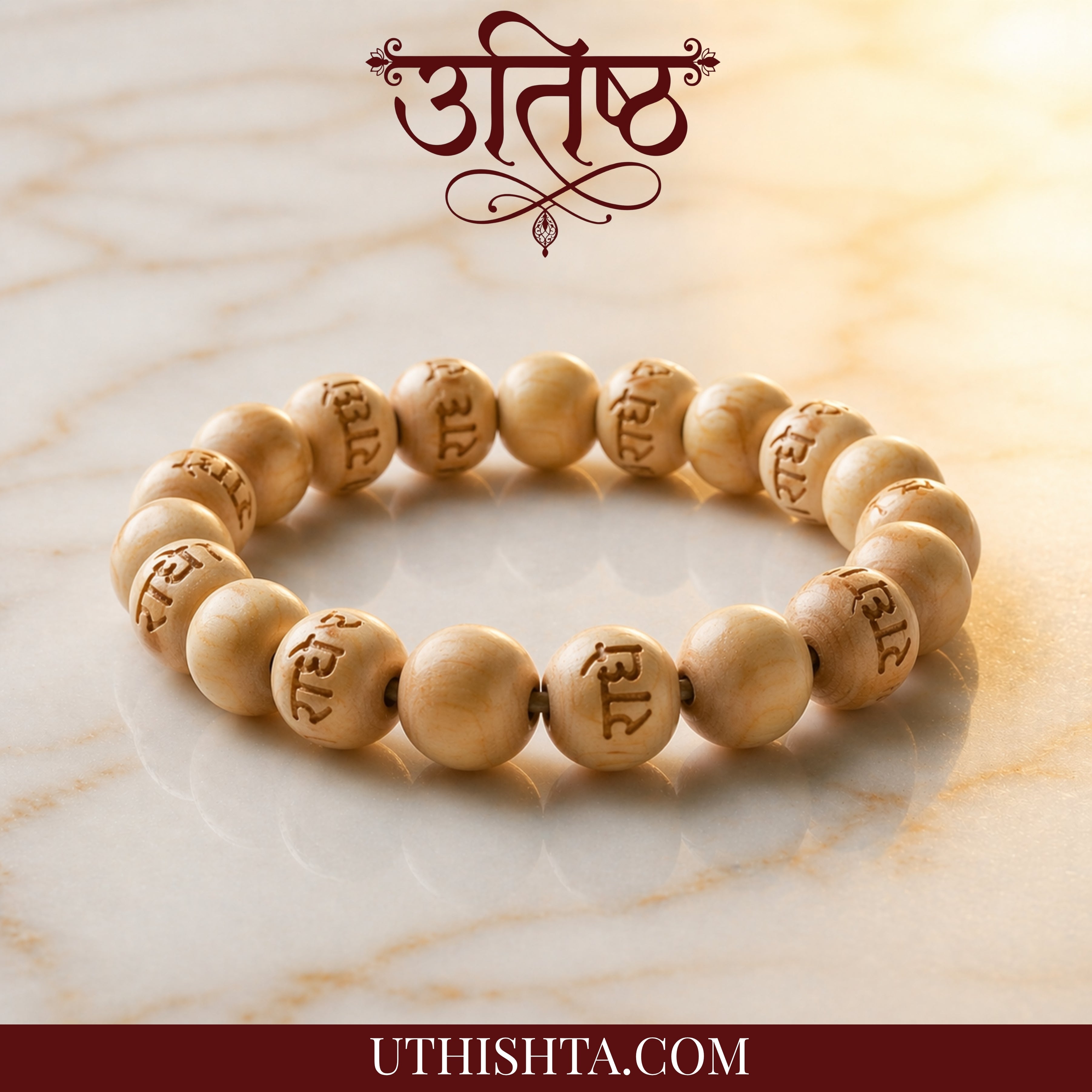 White Creamy RADHE-RADHE Hand Bracelet