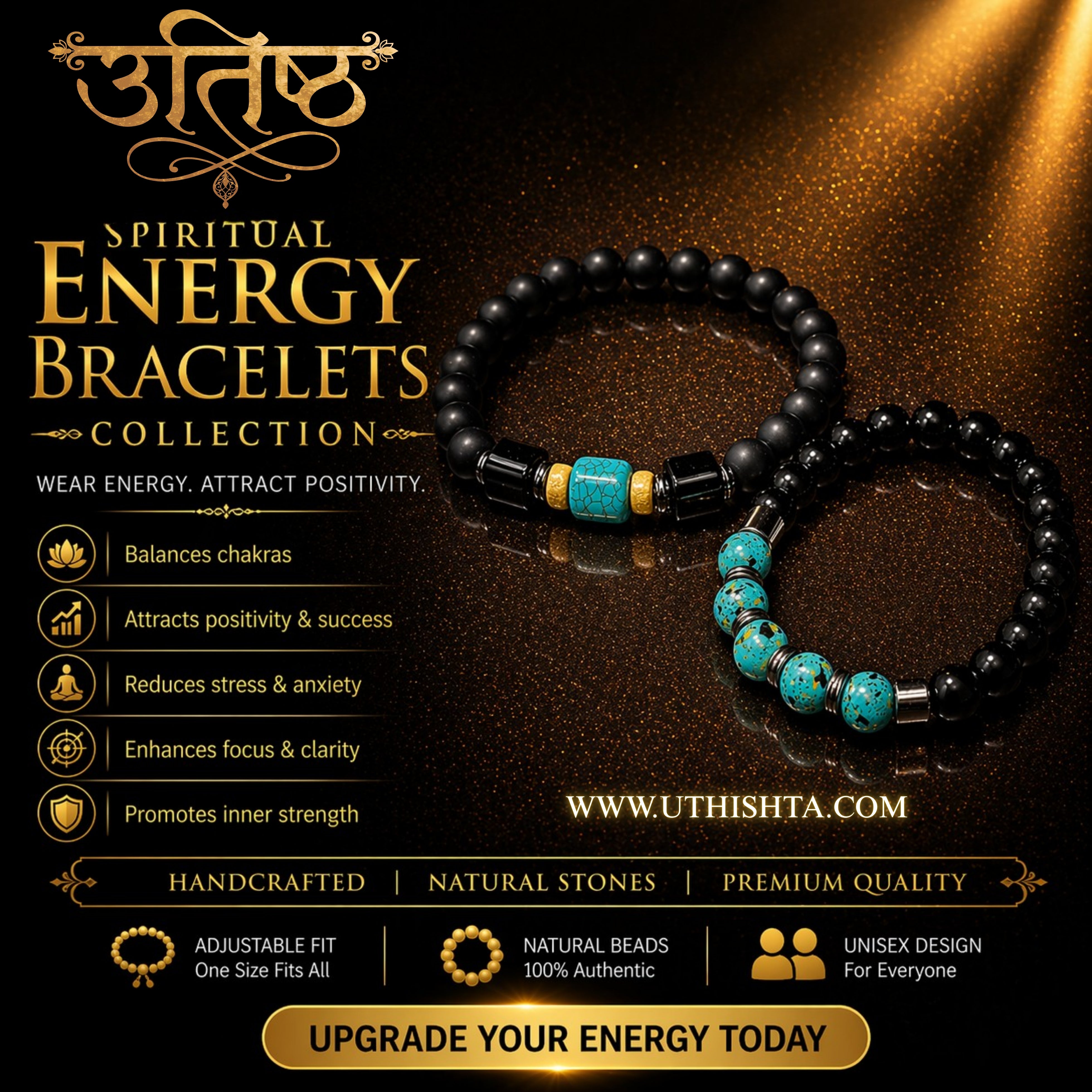 Black Onyx & Turquoise Energy Combo